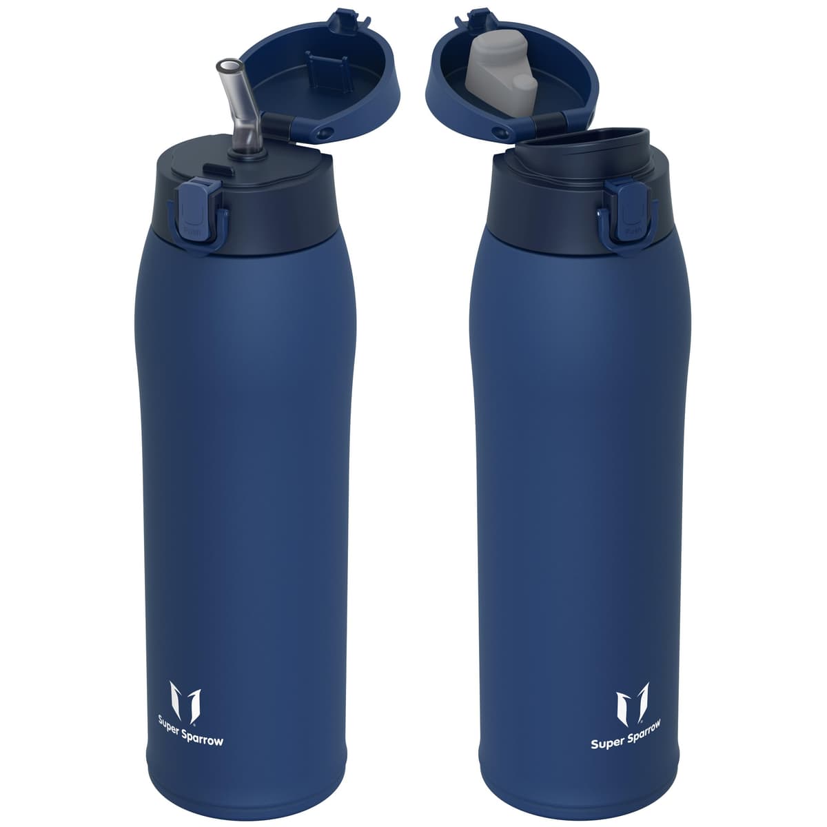Super Sparrow Insulated Water Bottle - Travel Mug - 500ml, 750ml，950ml - Stainless Steel Water Bottles - BPA Free - Leakproof Metal Bottles - Includes 2 Lids, Straw Lid & Spout Lid — view 24