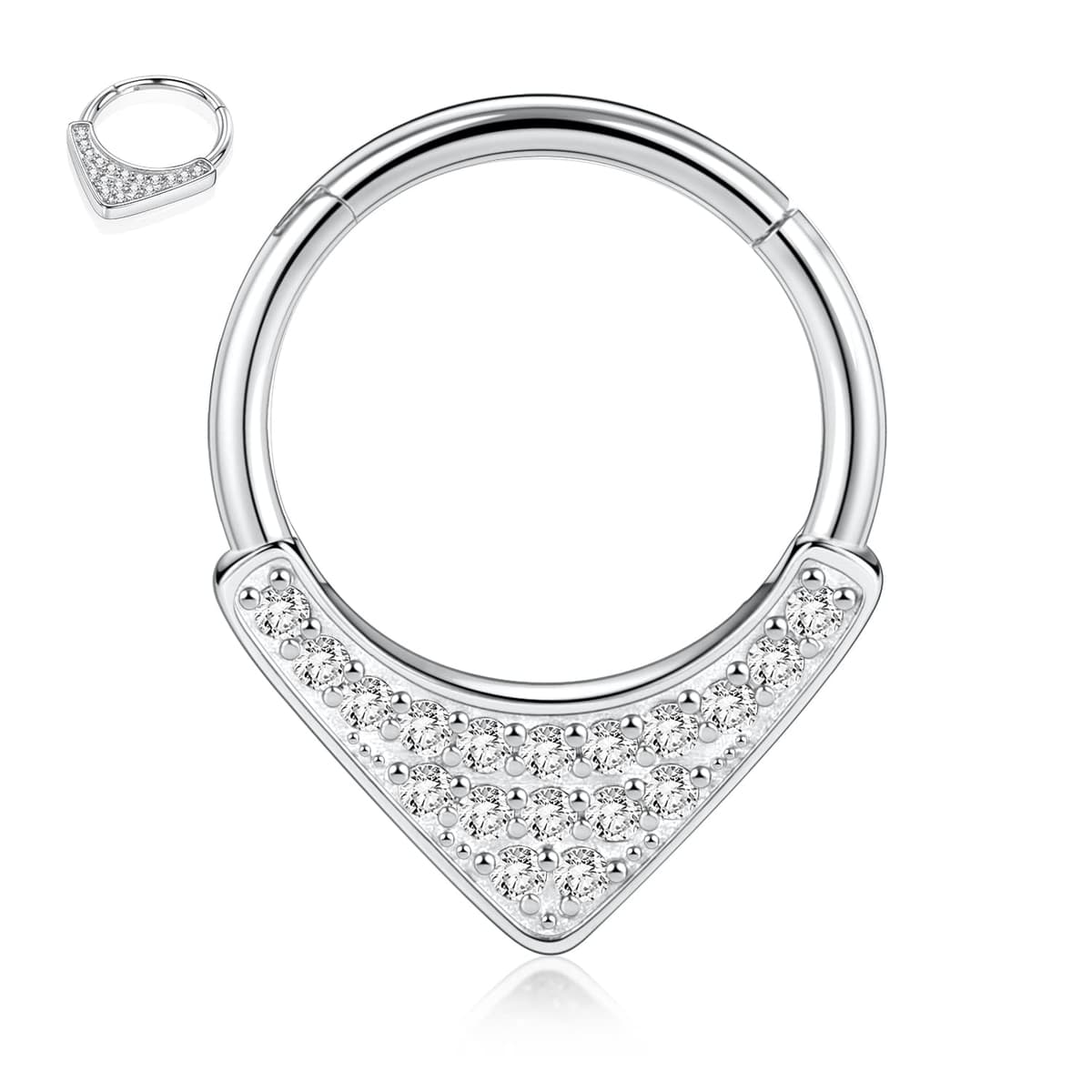 hengkaixuan Teardrop Daith Earrings Septum Jewellery Nose Hoop Ring Surgical Steel Daith Rook Tragus Piercing Jewellery Septum Clicker Ring Small Hoop Earring — view 11