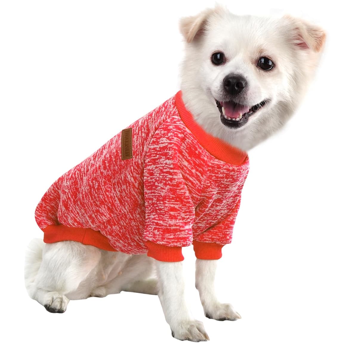 Dog Jumper Medium Chihuahua Jumper Christmas Sweater Fleece Inside Soft Cozy, Colour Vibrant Easy to Take On and Off (Pink+Grey, M) — view 37