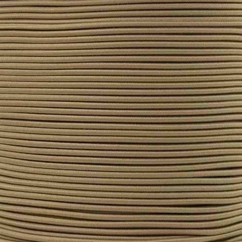 Paracord Planet Elastic Bungee Nylon Shock Cord 2.5mm 1/32", 1/16", 3/16", 5/16", 1/8”, 3/8", 5/8", 1/4", 1/2 inch Crafting Stretch String 10 25 50 & 100 Foot Lengths Made in USA