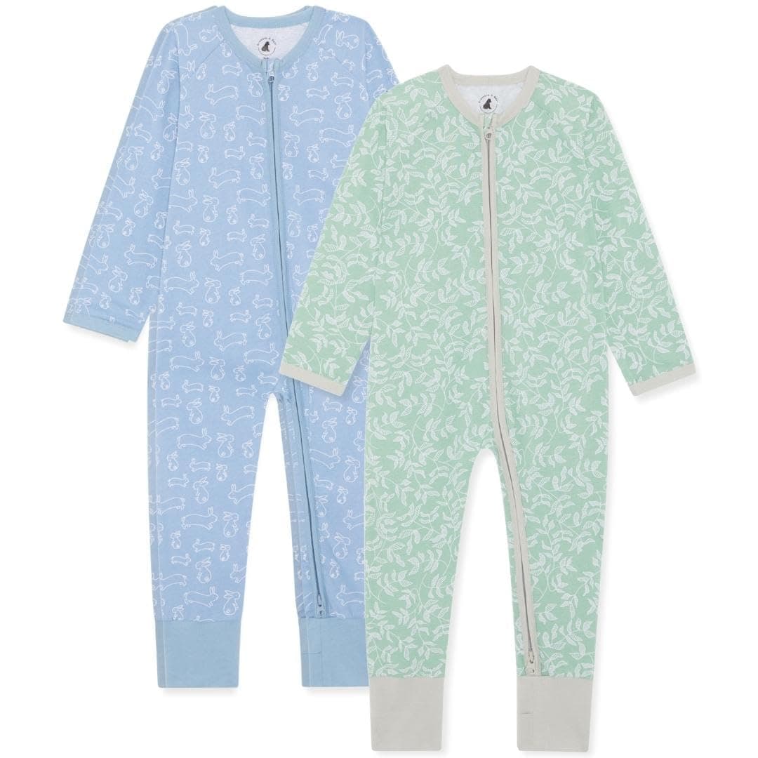 Bramble & Bear Pijama Bebé Niño y Niña (Packs de 2) - Algodón Orgánico. Pijamas Enteros para Bebés Supersuaves