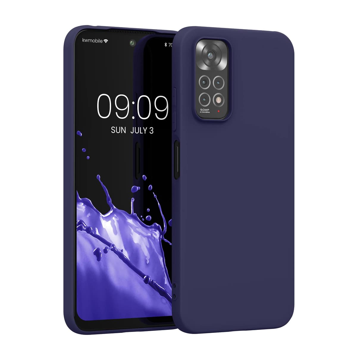 kwmobile Carcasa Compatible con Xiaomi Redmi Note 14 Pro 5G / Poco X7 Funda - Funda Ultrafina de TPU con Bordes elevados - Lavanda Metalizado — view 342