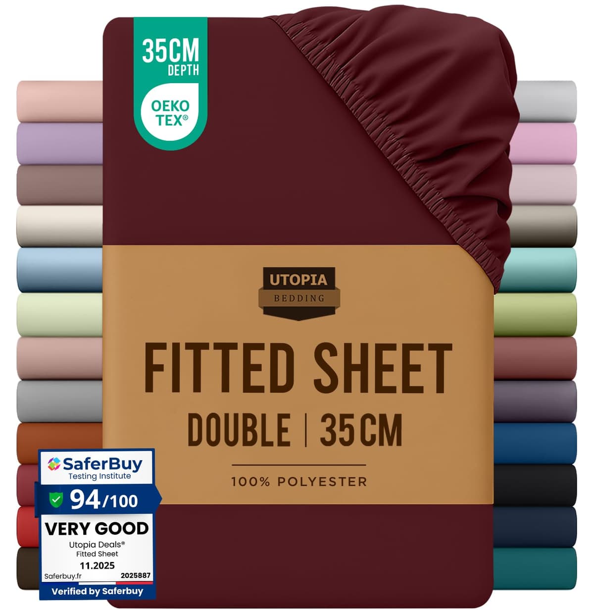 Utopia Bedding Fitted Sheet King, Grey - Deep Pocket 14 inch (35 cm) - Easy Care - OEKO-TEX Certified - Soft Brushed Microfibre Fabric - Shrinkage and Fade Resistant - Bottom Sheet — view 57