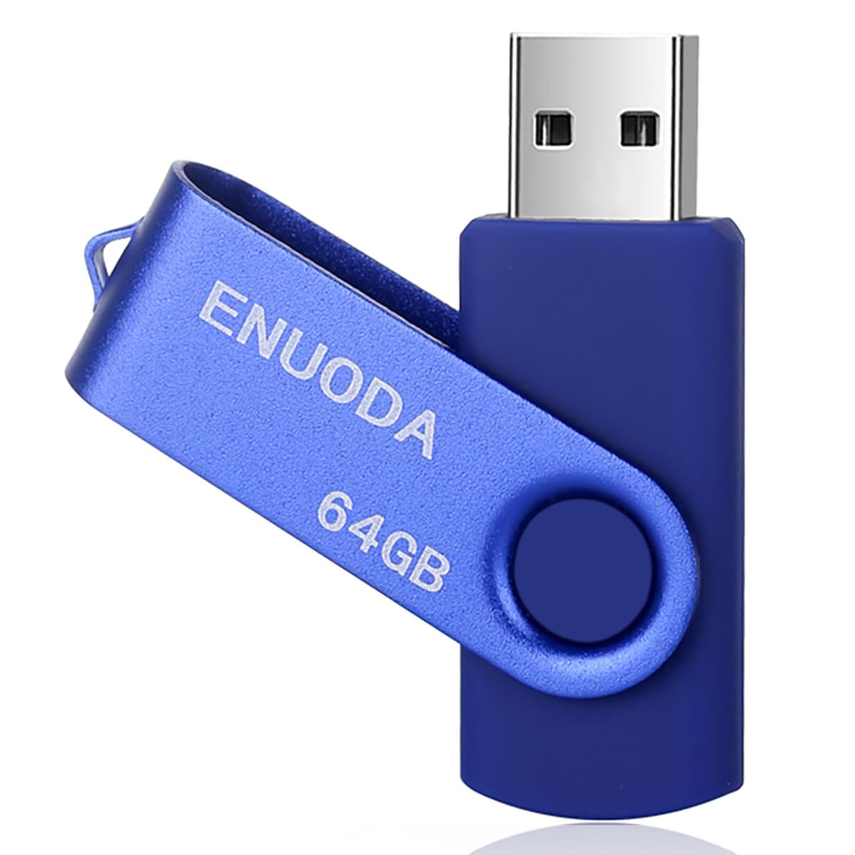 ENUODA 16GB USB Stick 1 Pack Memory Stick USB 2.0 Flash Drives Swivel Design Pen Drive for Data Storage Thumb Drive with LED Light (Black) — view 16