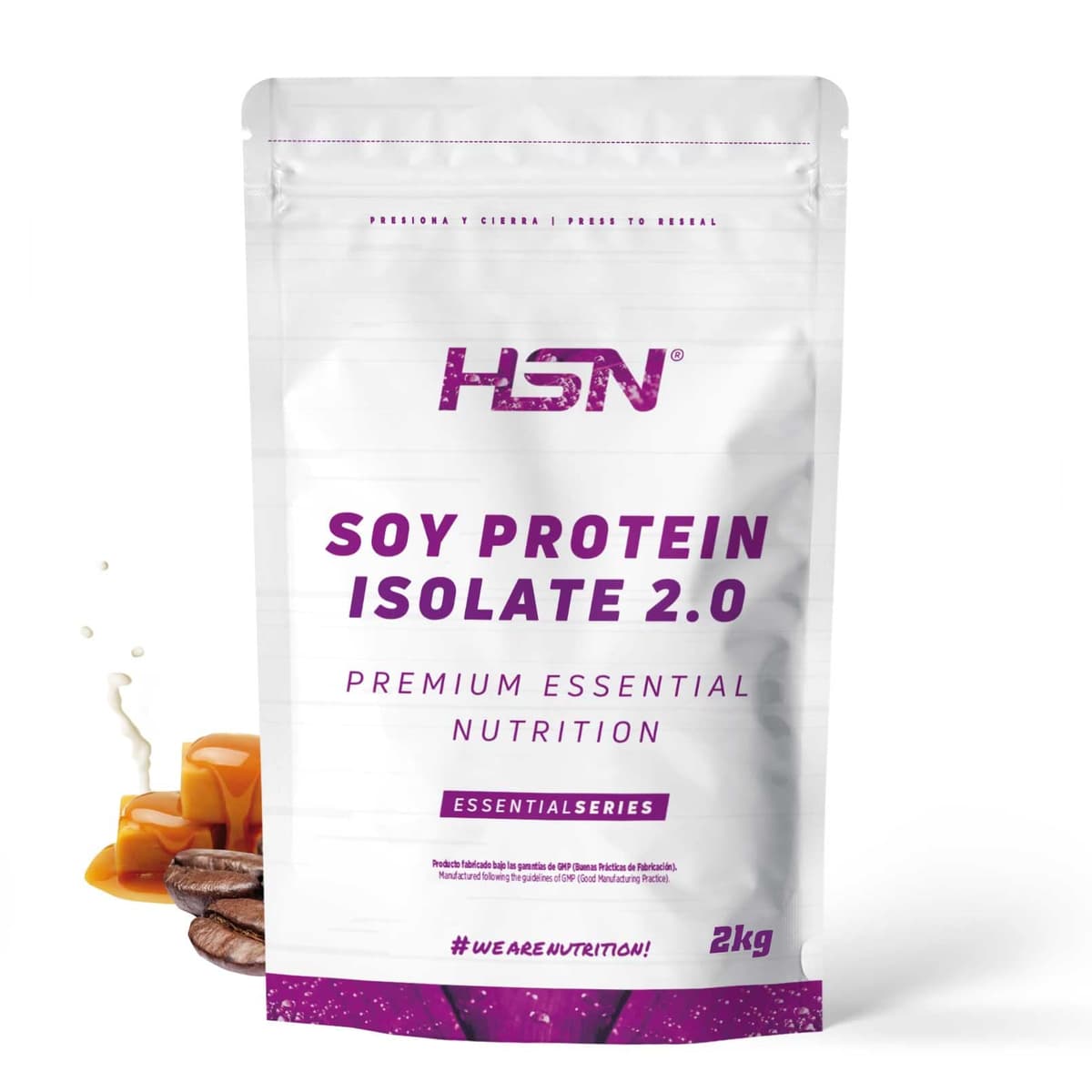 Proteína de Soja Aislada de HSN | Sabor Bombón de Chocolate y Avellanas 2 Kg = 67 Tomas por Envase | 100% Vegana | Soy Protein Isolate | No-GMO, Sin Gluten — view 8