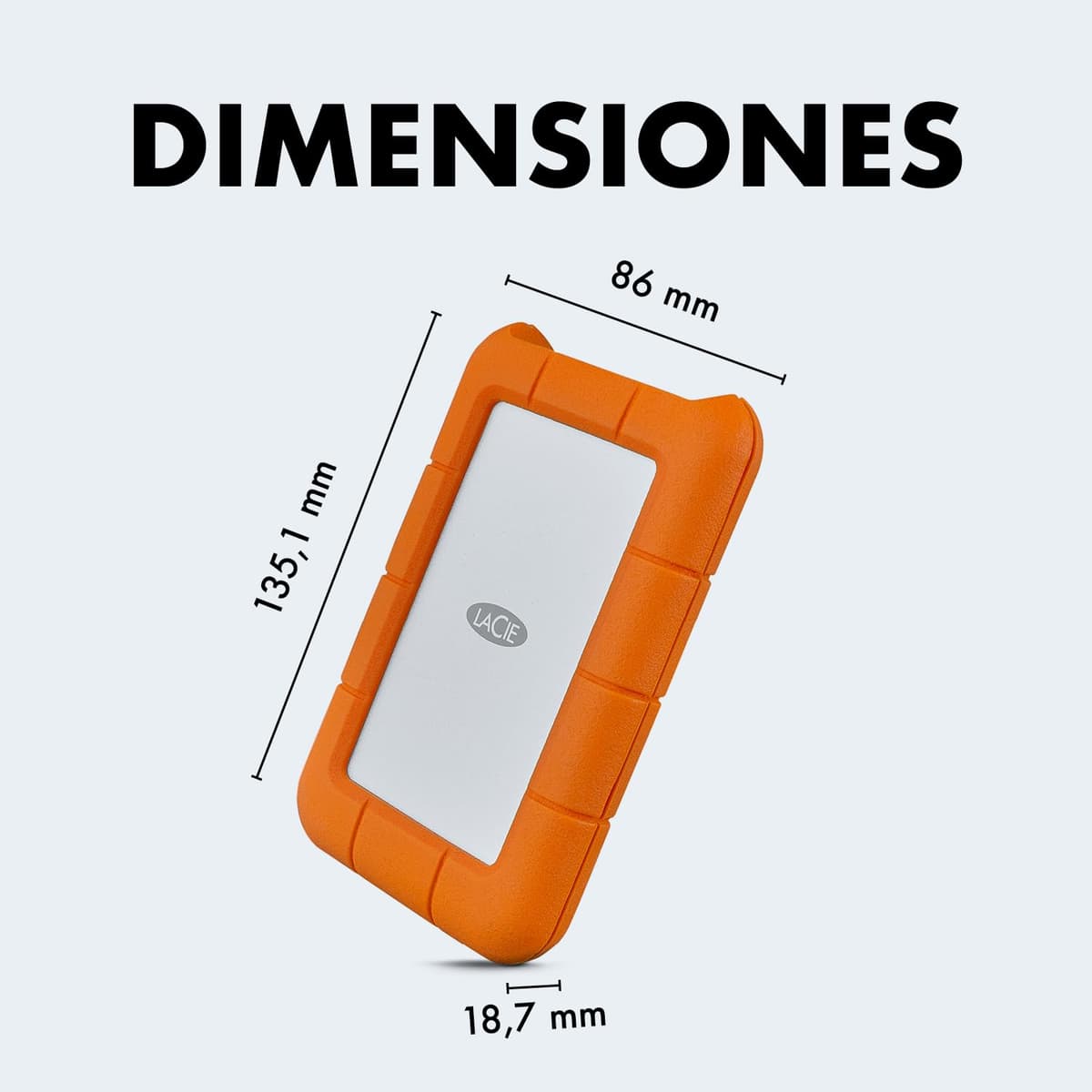 LaCie Rugged USB-C 2TB — antigolpes, USB‑C Disco duro externo portátil 2,5", para Mac y Windows — incluye Rescue Data Recovery — view 10