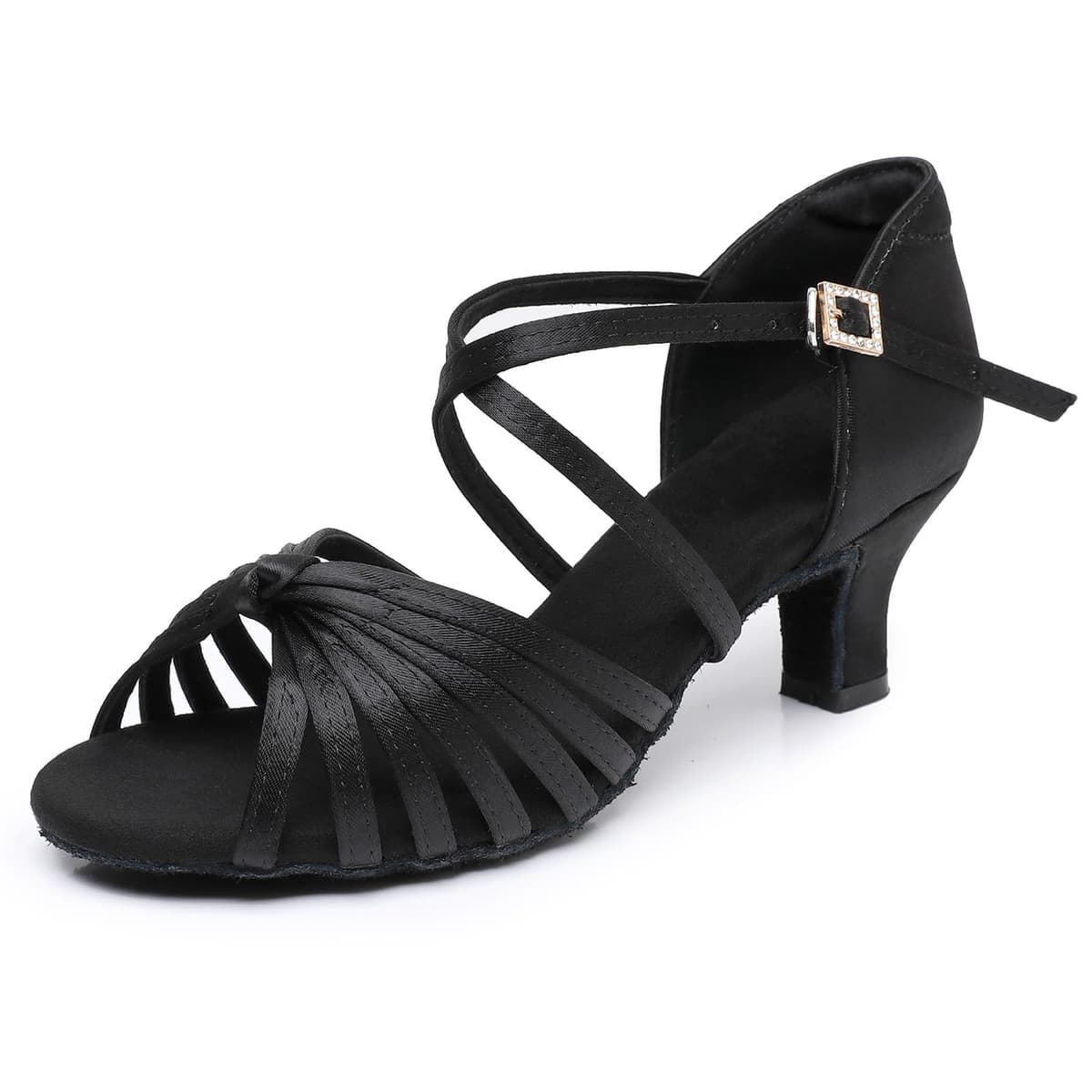 Rosefinch Latin Dance Shoes for Womens Satin Ballroom Salsa Practice Performance Wedding Dancing Shoes High Heels Dancing Shoes for Girls Ladies — view 11