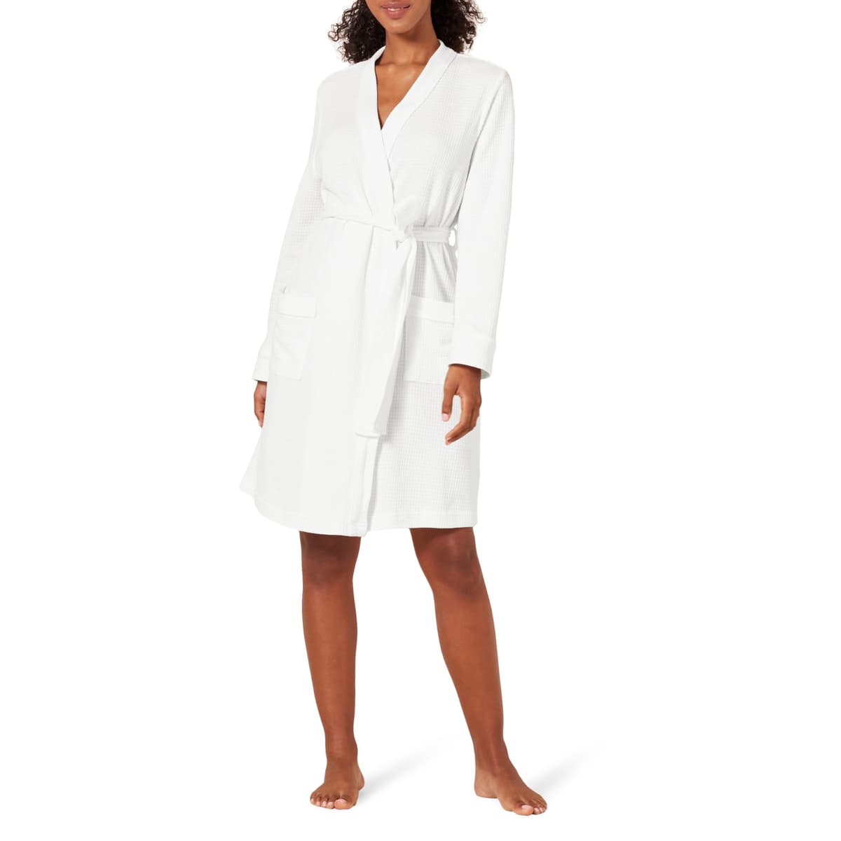 Amazon Essentials Women's Lightweight Waffle Mid-Length Dressing Gown (Available in Plus Size) — view 13