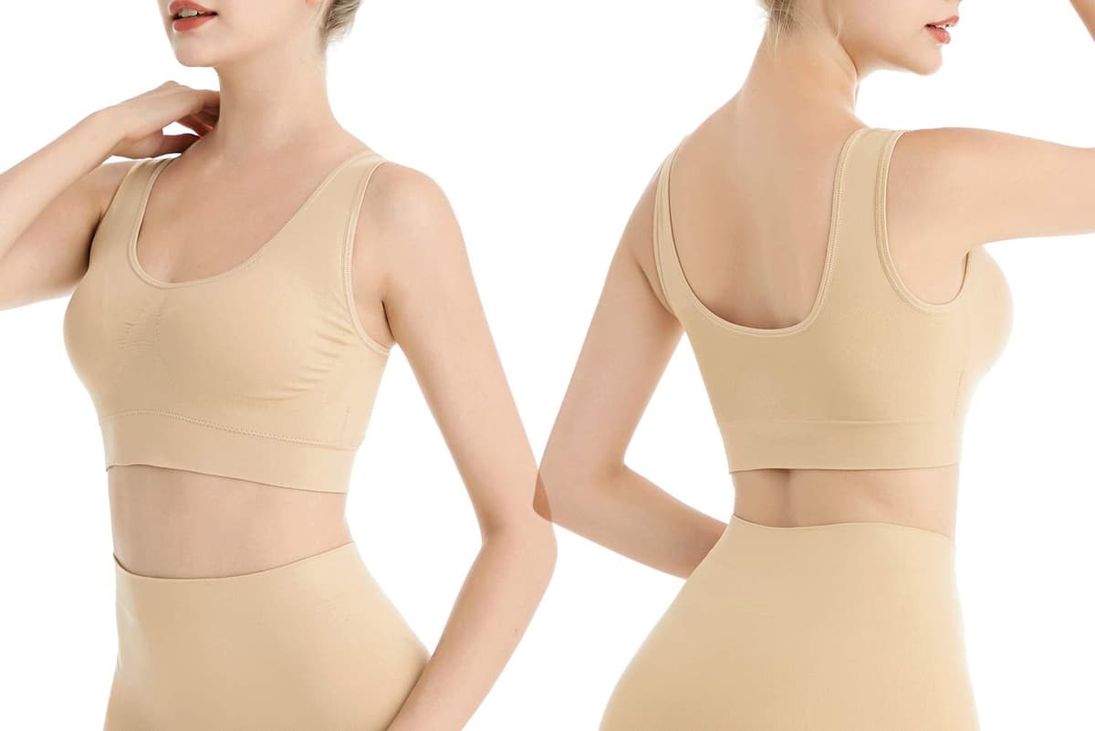 Lemef Sujetador Deportiva sin Costuras Sostén sin Aros con Almohadillas Extraíbles para Mujeres (3 Paquetes) — view 3