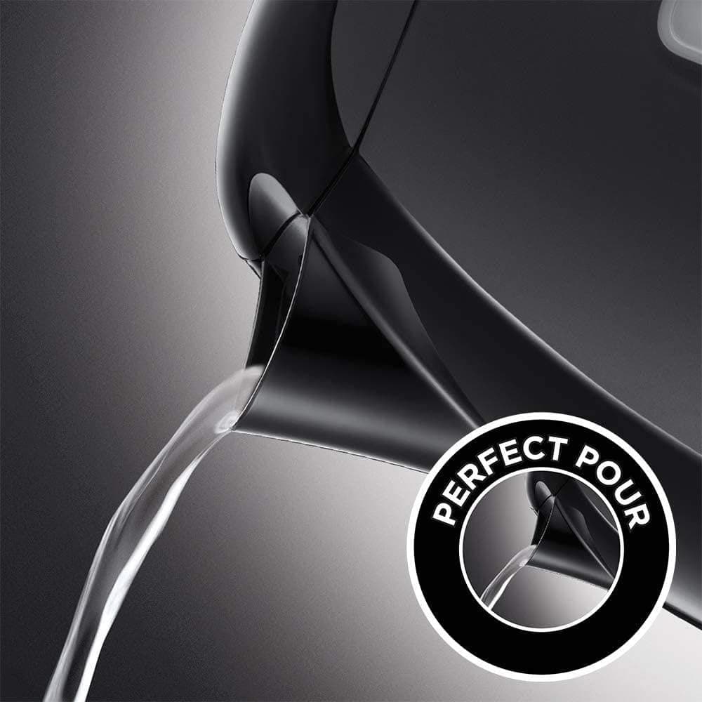 Russell Hobbs Textures Electric 1.7L Cordless Kettle (Fast Boil 3KW, Black Premium Plastic, matt & high Gloss Finish, Removable Washable Anti-Scale Filter, Push to Open lid, Perfect Pour spout) 21271 — view 4