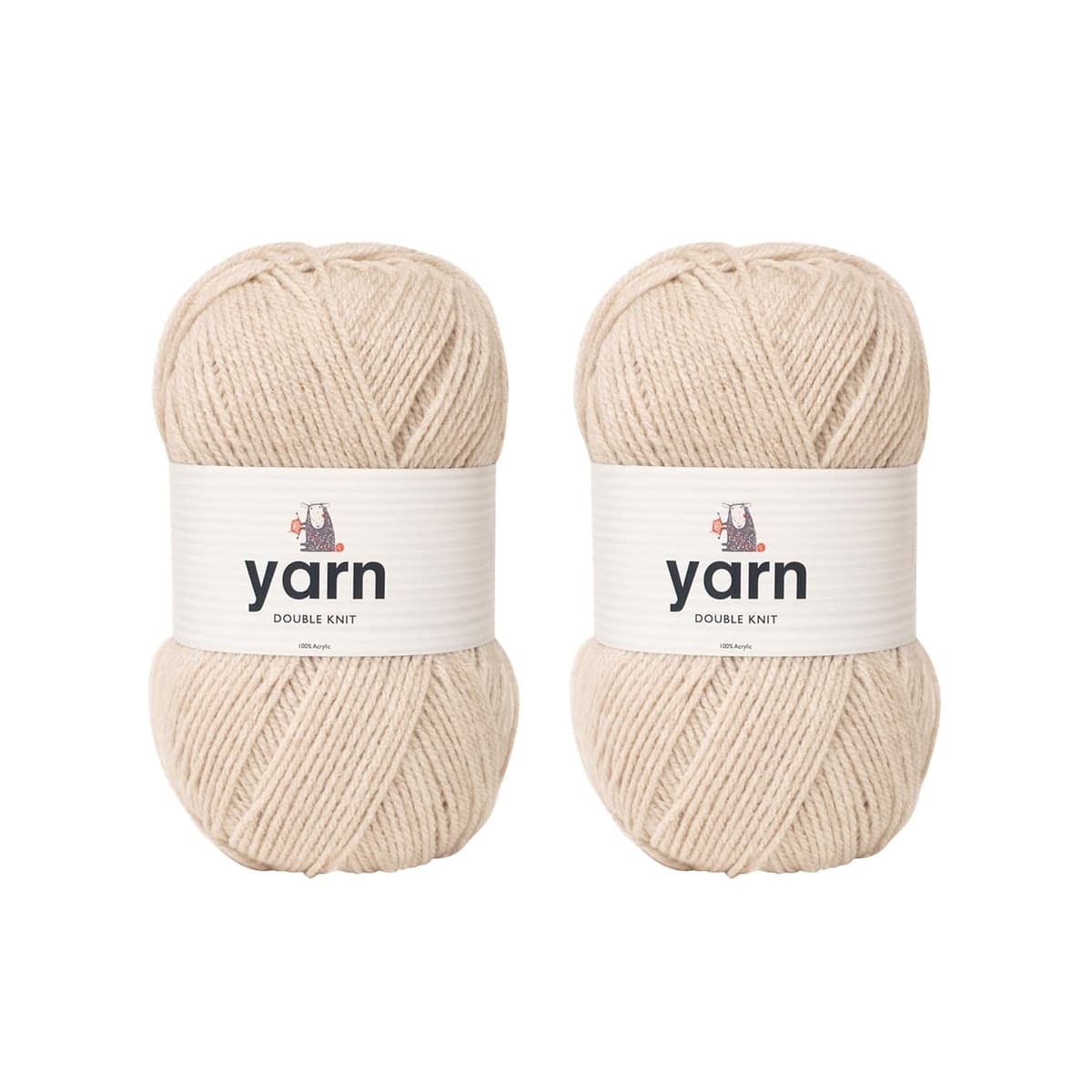 Korbond DK Beige Yarn - 100g Acrylic Wool - Lightweight, Hypoallergenic & Durable Double Knit Crochet Yarn Knitting Wool (290m Total) — view 127
