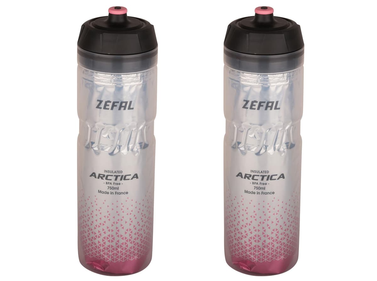ZEFAL Pack Arctica 75 - Lote de 2 bidones 750 ml para bicicleta, botella de bicicleta isotérmica - Inodoro e impermeable, botella deportiva sin BPA - Plata/Negro, 2 x 750ml — view 4