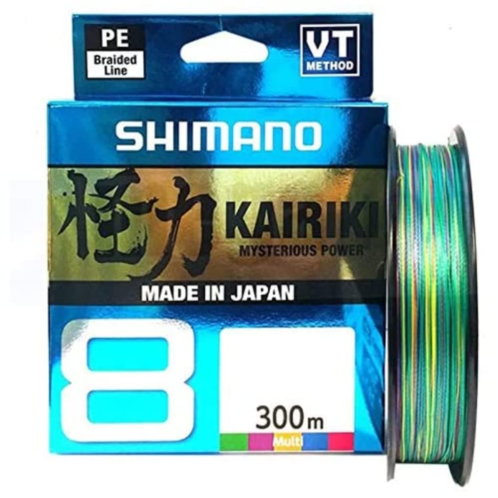 Shimano Kairiki 8, 300 Metros, Multicolor, Hilo de Pesca Trenzado, 59WPLA68R2