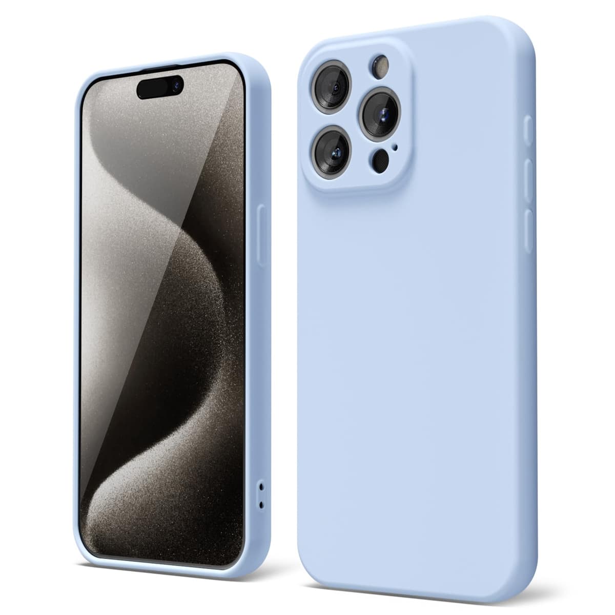 oakxco for iPhone 17 Pro Max Phone Case Liquid Silicone, Cute Thin Slim Grip Soft Rubber Gel for Women Men, Smooth Matte TPU Plain Solid Color Girly Simple Case with Camera Cover, Light Pink — view 1524