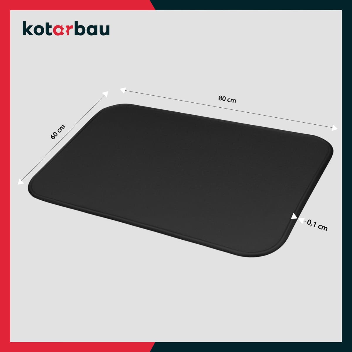 KOTARBAU® - Placa de suelo de chimenea (60 x 80 cm, acero revestido, color negro, protección contra chispas para chimenea y horno — view 4