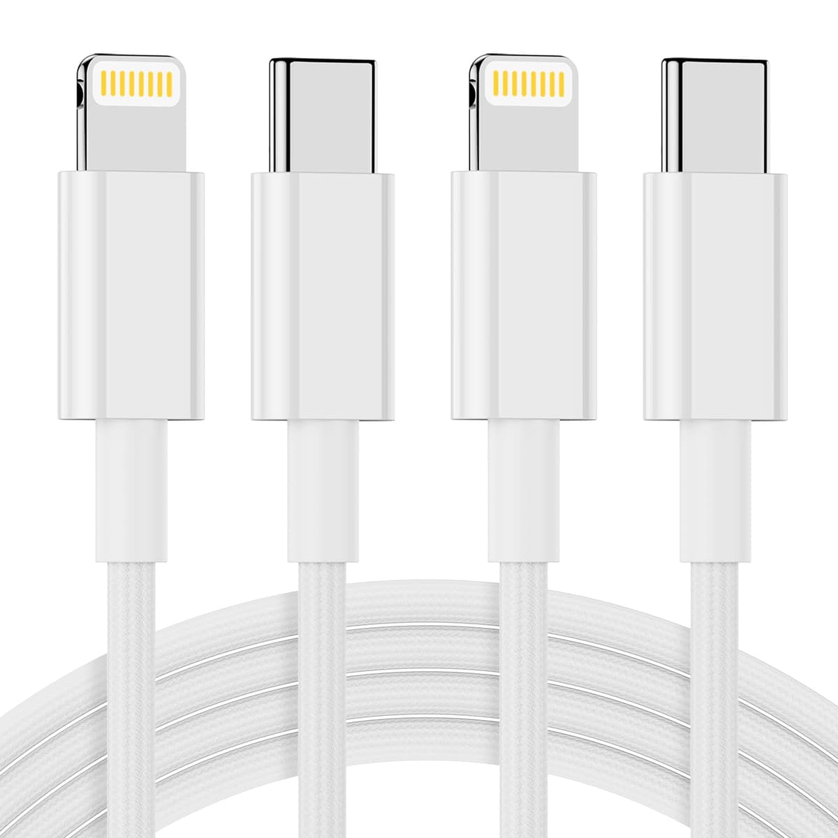 USB C to Lightning Cable 2PACK 1M MFi Certified Braided iPhone Charger USBC Fast Charging Cable Compatible with iPhone14/13/12/11 ProMax/iPad etc. (2PACK3FT)
