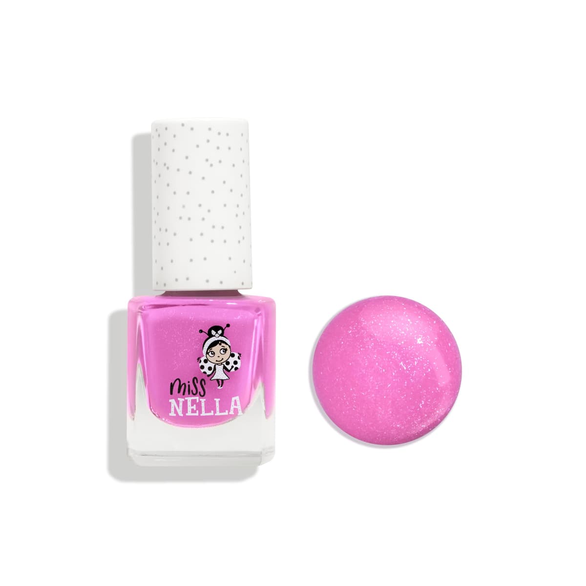 Miss Nella BLUEBERRY SMOOTHIE- Esmalte de uñas especial morada con brillantina para niños, con fórmula despegable, a base de agua y sin olor — view 3