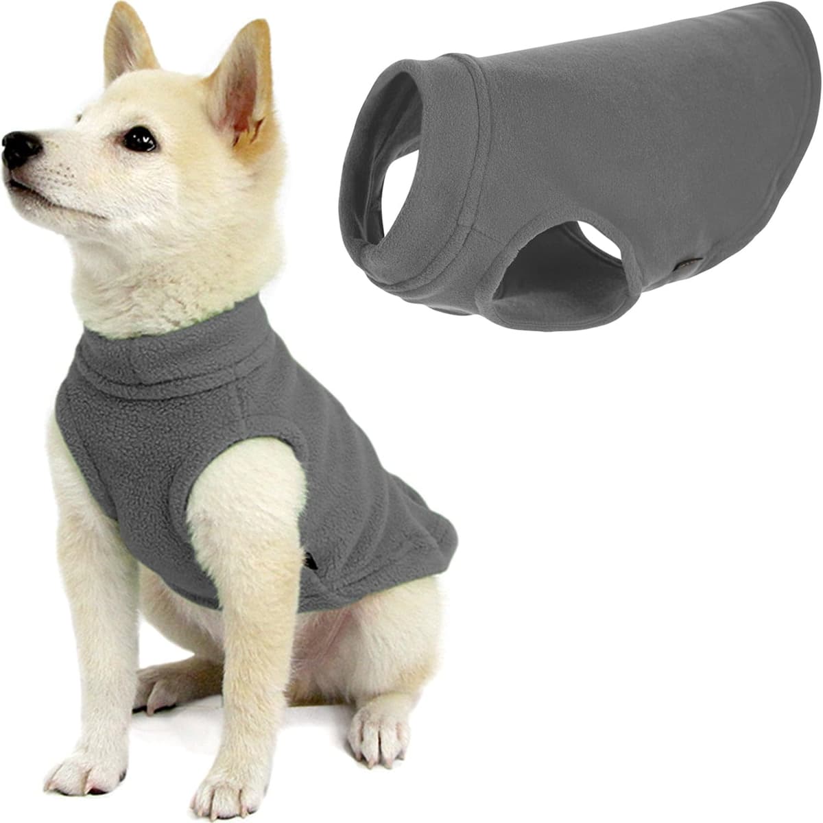 Gooby Stretch Fleece Pull Over Cold Weather Dog Vest, 2X-Large, Black — view 49