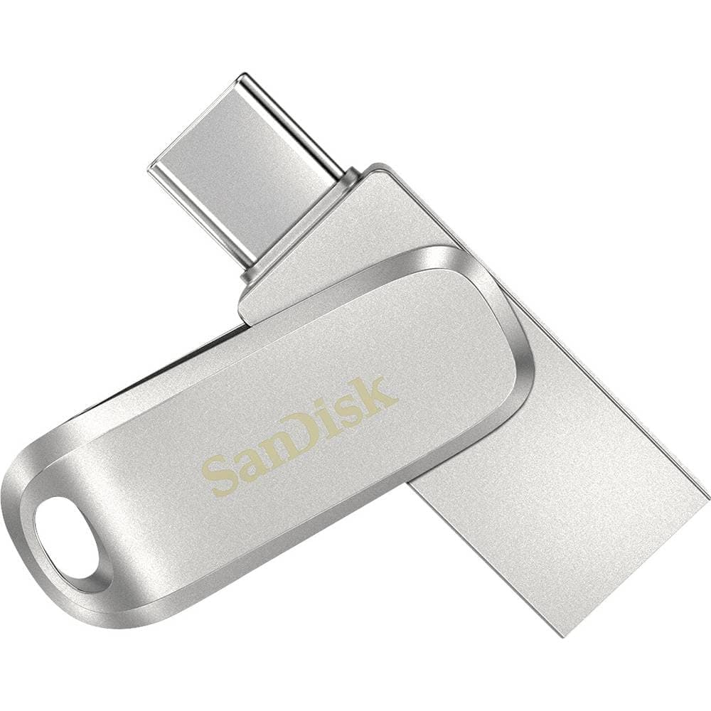 SanDisk Ultra Dual Drive Luxe USB Type-C Flash Drive 128GB (Memory stick up to 400 MB/s, Reversible Type-C & Type-A connectors for Smartphone, Tablets, Macs & computers, All Metal) Silver — view 10