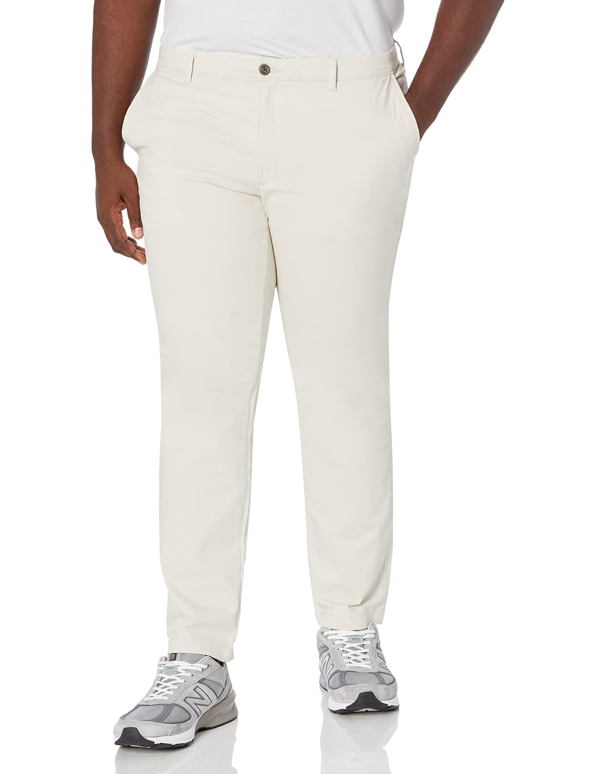 Amazon Essentials Pantalones Informales de Estilo Chino, Elásticos y de Corte Clásico Hombre