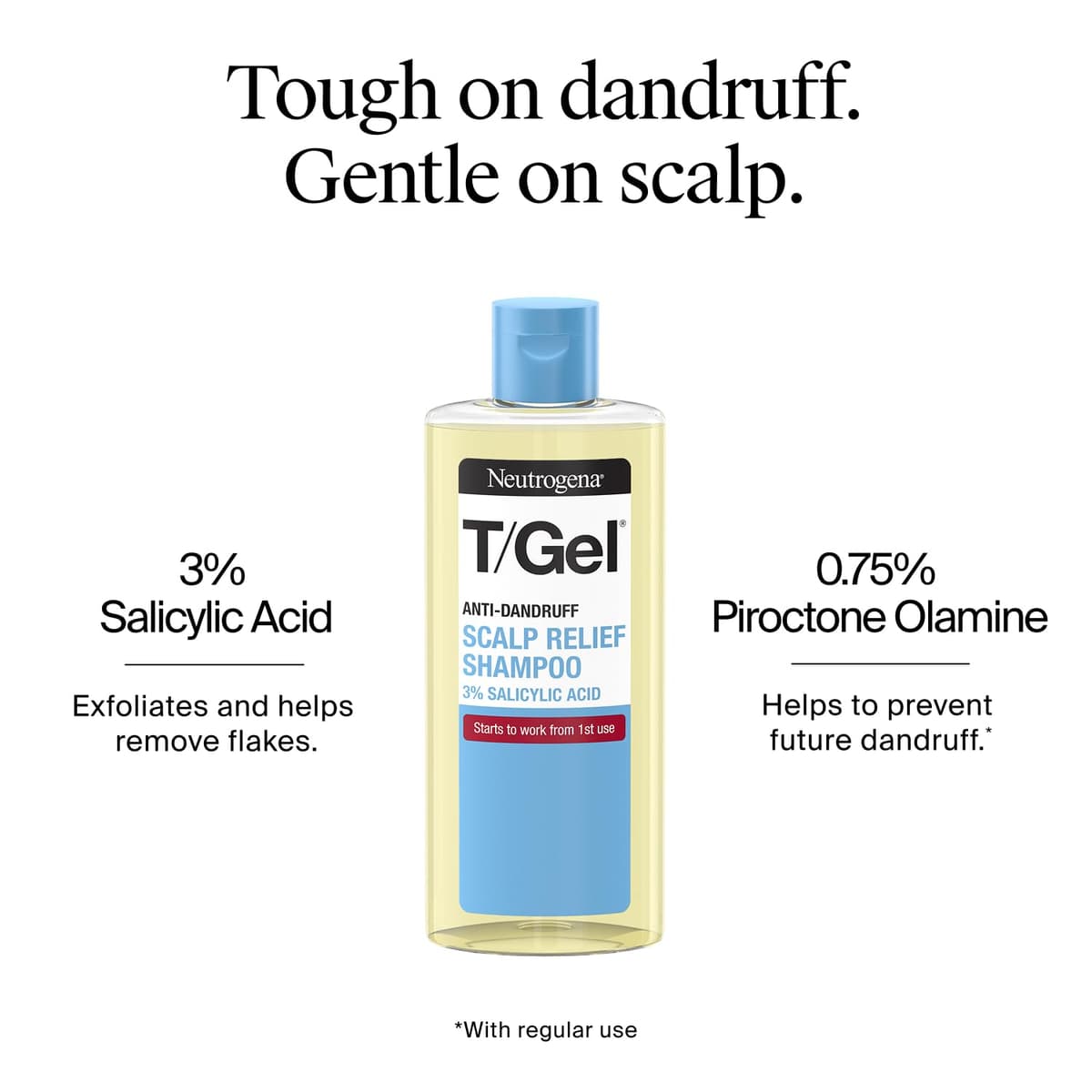 Neutrogena T/Gel Scalp Relief Anti-Dandruff Shampoo (150ml) With 3% Salicylic Acid, Suitable for Those Prone to Scalp Psoriasis and Seborrhoeic Dermatitis — view 3