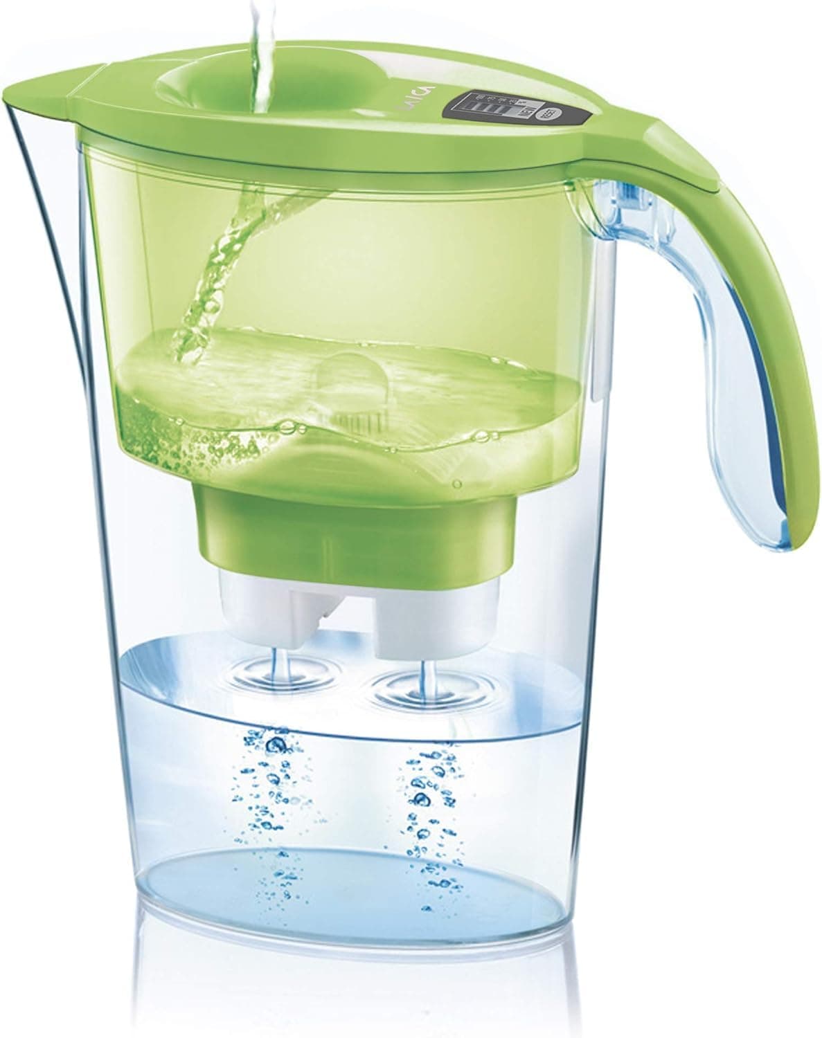 Jarra filtrante de agua LAICA Stream line (Edición en color) y 1 cartucho de filtro de agua Bi-Flux para 30 días - Tapa de llenado rápido, 2,3 L de capacidad total, 1,2 L de agua filtrada LAVANDA — view 10