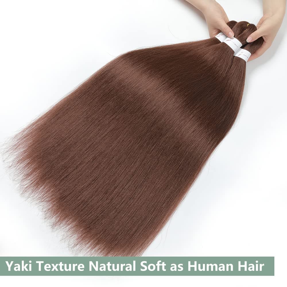 YDDM Capelli Per Treccine Africane Morado Extension Treccine Texture Yaki Easy Install per Principianti 32 Pollici 3 Pezzi Capelli Leggeri e Naturali per Box Braids, Twist e Crochet — view 113