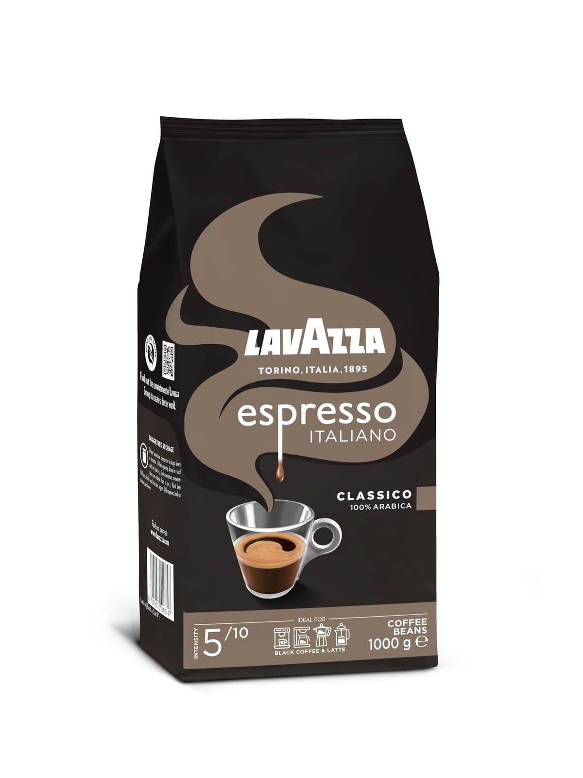 Lavazza, Qualità Rossa, Coffee Beans, Arabica and Robusta, Intensity 5/10, Medium Roasting, 1 Kg — view 36