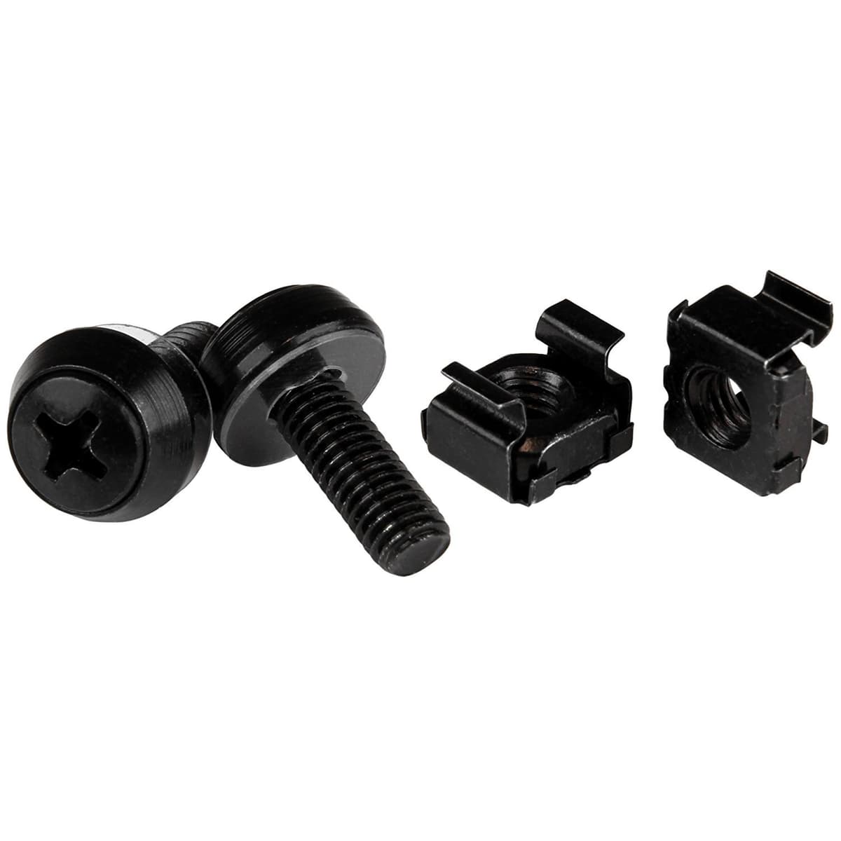 StarTech.com M5 Cage Nuts and Screw - 12 mm Rack Screws and Cage Nuts - 50 Pack - Black - Replacement Serve Rack Screws (CABSCREWM5B) — view 4