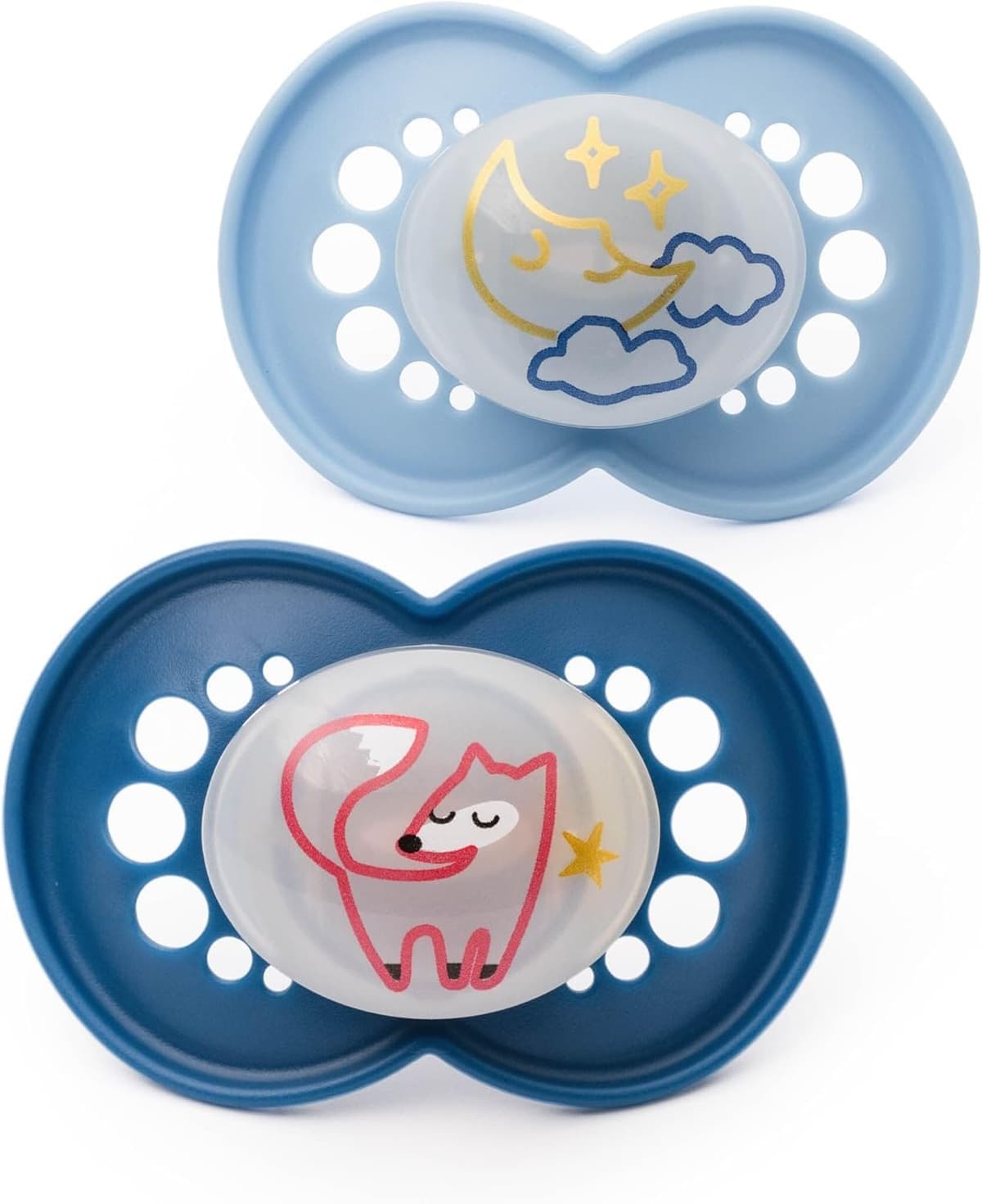 MAM Original Soothers | 18-36 Months | Pack of 2 | Comes in Dummy Steriliser Box | Sustainable Materials | Baby Accessories | Blue/Green (Various Designs) — view 12