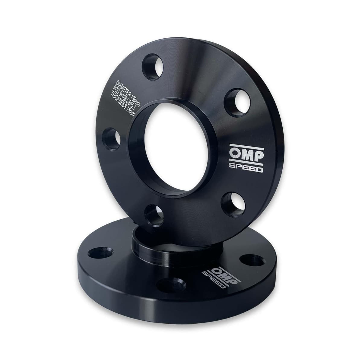 OMP Speed Juego de 2 Separadores Grosor: 5mm PCD: 4x98 CB: 58.1 OD: 139 Tornillo x8 M12x1.25 Conico Negro Aluminio - OMPS08360501 — view 17