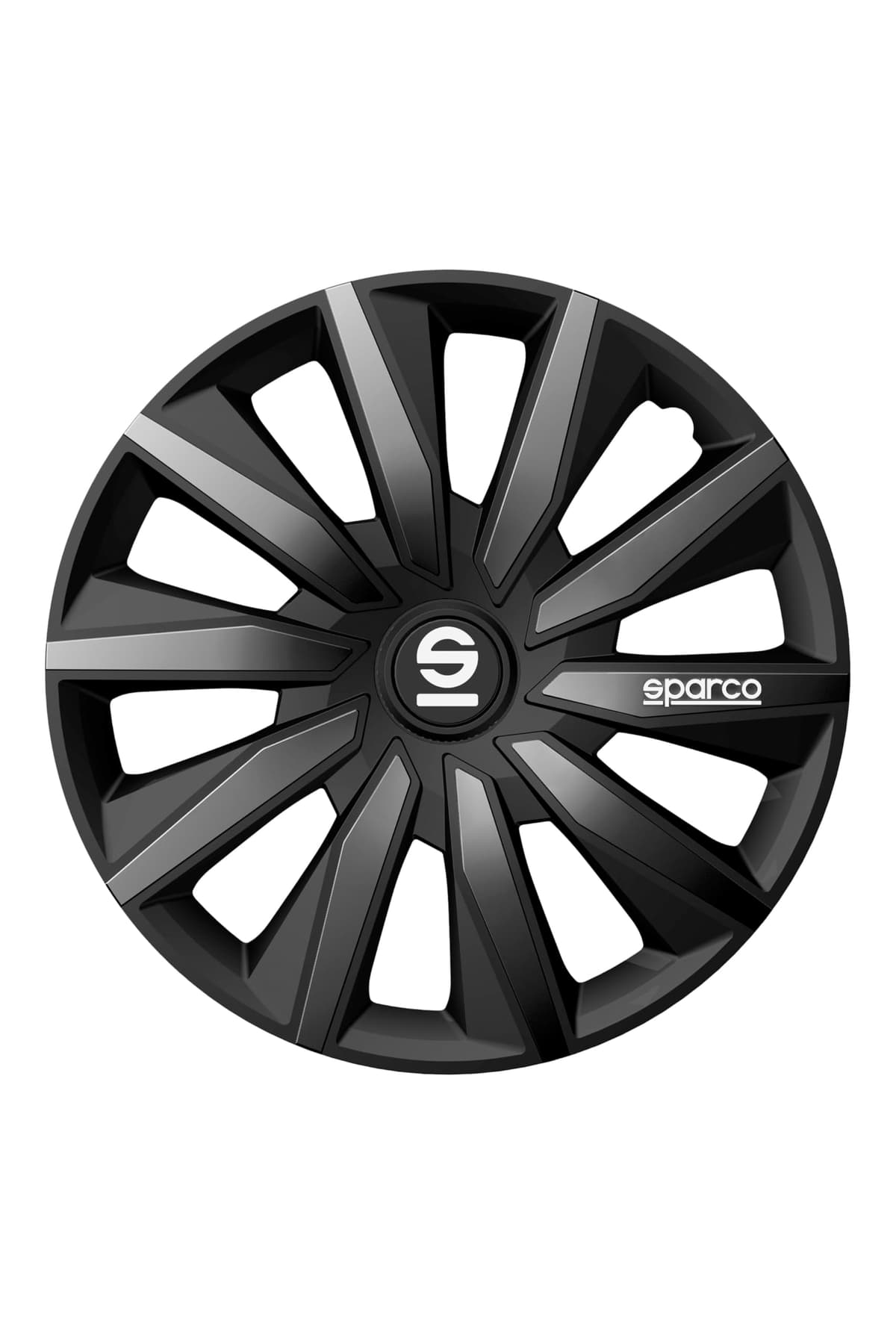 Sparco SPC1491BKSV Tapacubos Lazio, Negro/Plata, Set de 4, 14 pulgadas — view 15