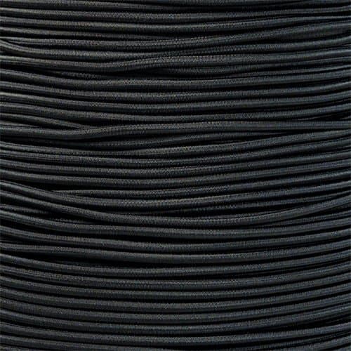 West Coast Paracord Bungee Elastic Nylon Shock Cord (1/8 Inch x 50 Feet, Black)