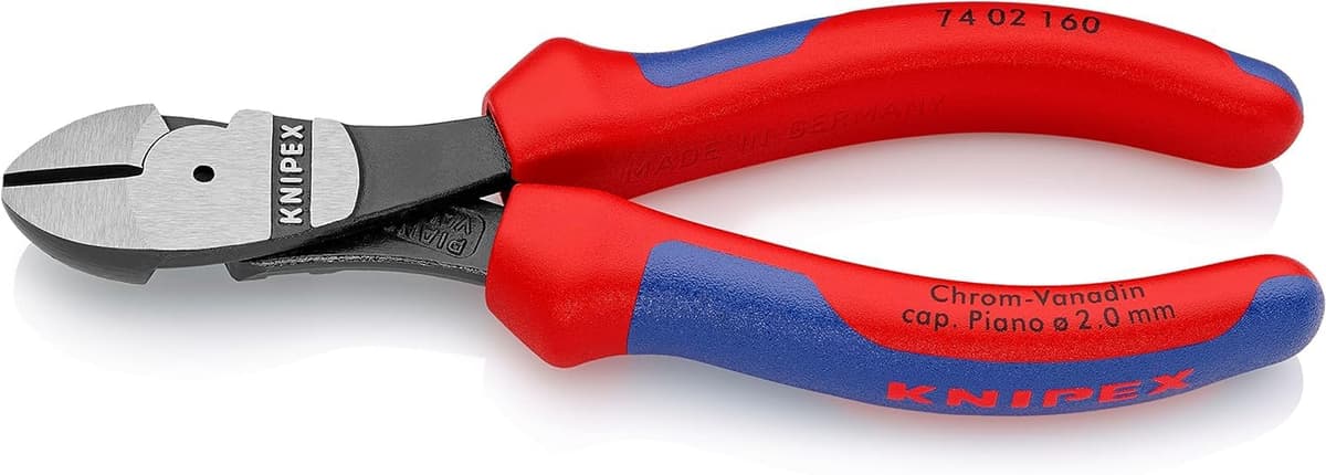 KNIPEX Alicates de corte diagonal de fuerza cromado aislados con fundas multicomponentes, según norma VDE 200 mm, 74 06 200 — view 5