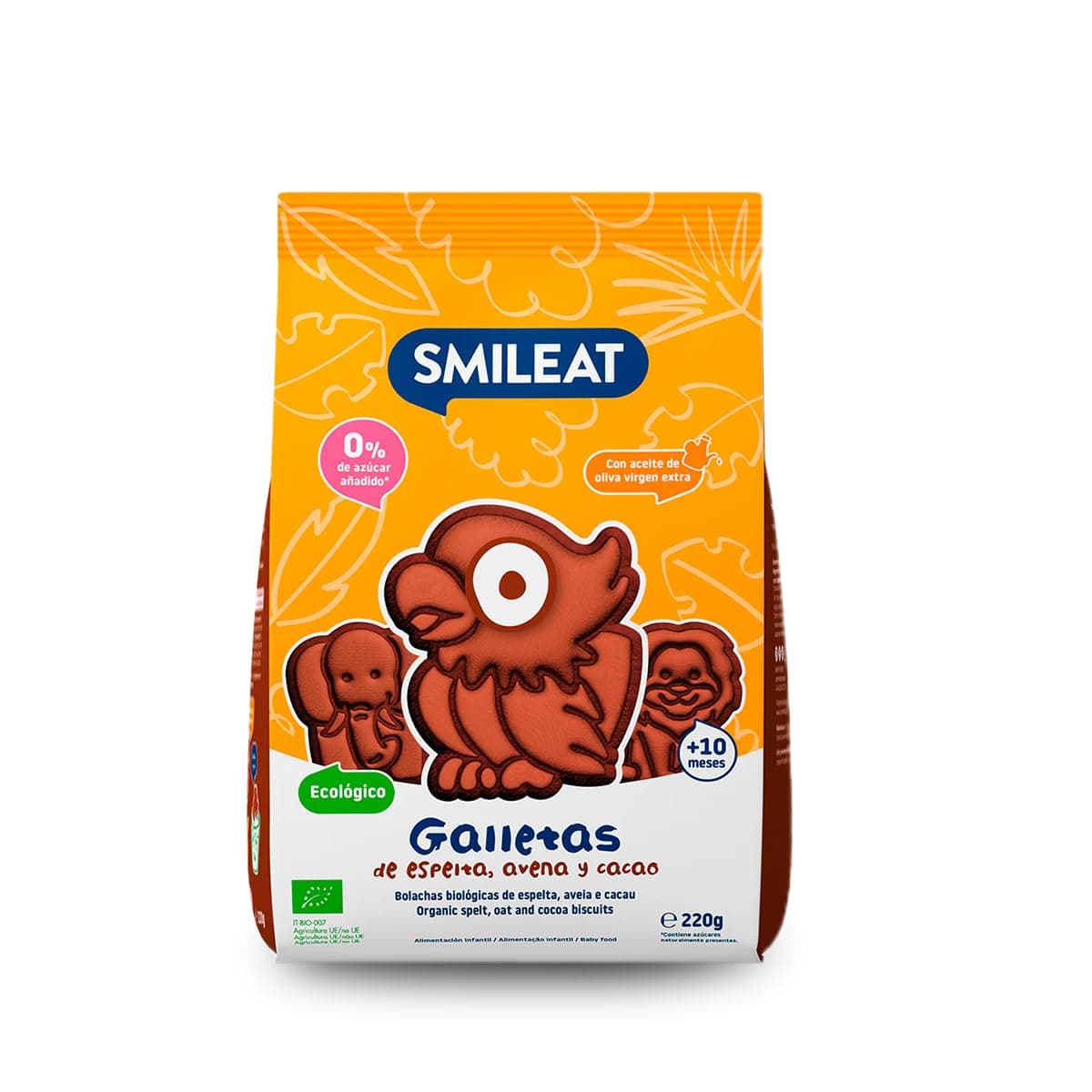 Smileat - Galletas de Espelta y Fruta para Peques 10+ meses - Sin Azúcar Añadido, Con Aceite de Oliva Virgen Extra- Perfectas Como Snack o Merienda - 220g — view 9