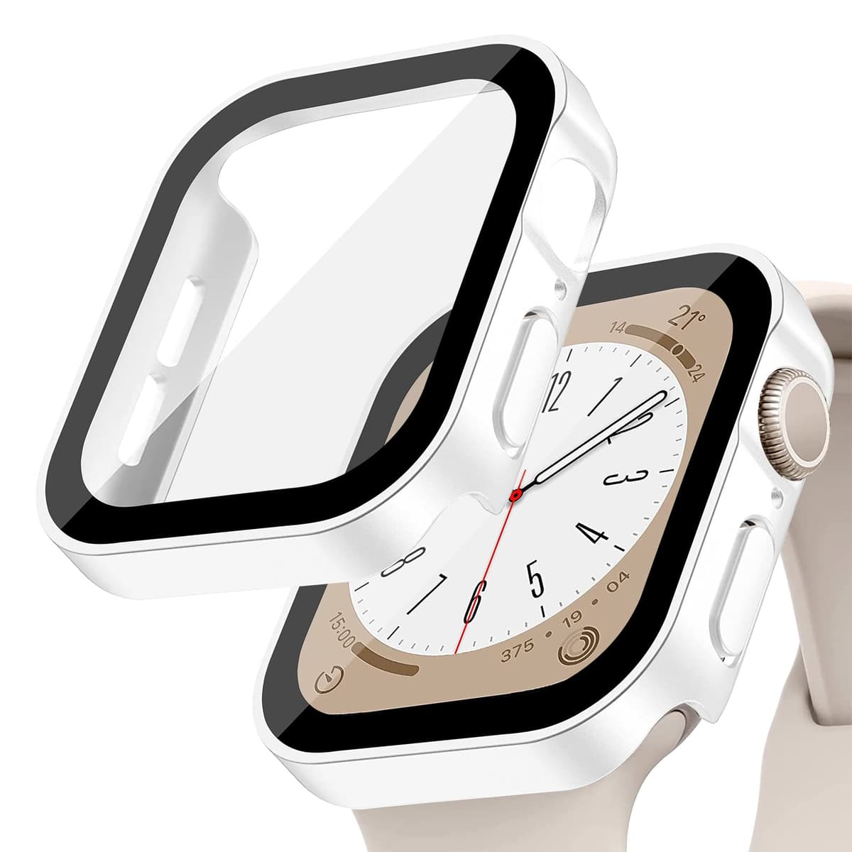 Hard PC Waterproof Case for Apple Watch Case 42mm 46mm 40mm 44mm 41mm 45mm, Built-in Tempered Glass Screen Protector, Ultra-Thin HD Full Protective Cover for iWatch Series 11 10 9 8 7 6 5 4 SE 3/2/1 — view 19