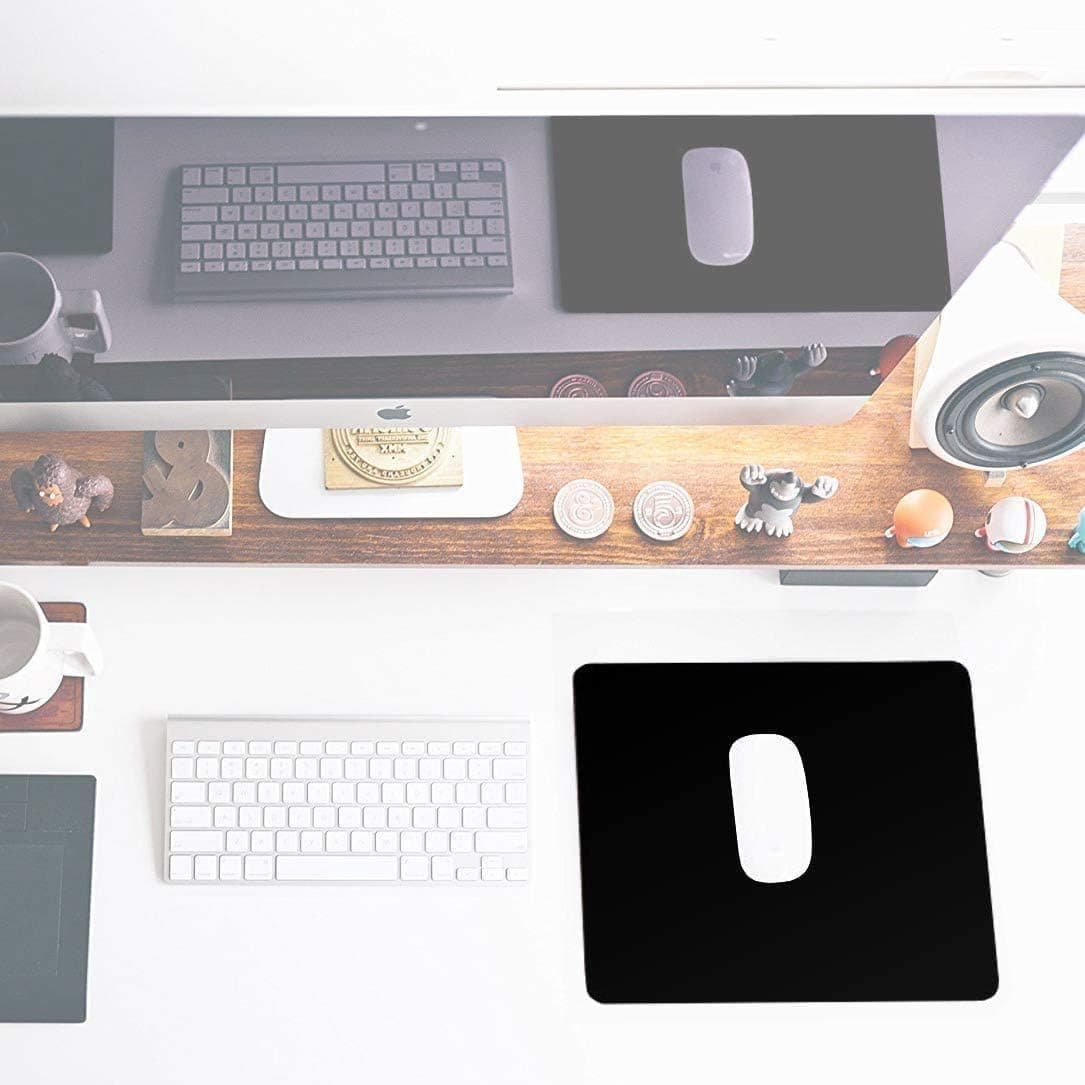 Sidorenko Mouse Pad - Mouse Pad 280 x 200 mm - Edgeless Edges - Special Surface Improves Speed and Accuracy - Non-Slip - Blac