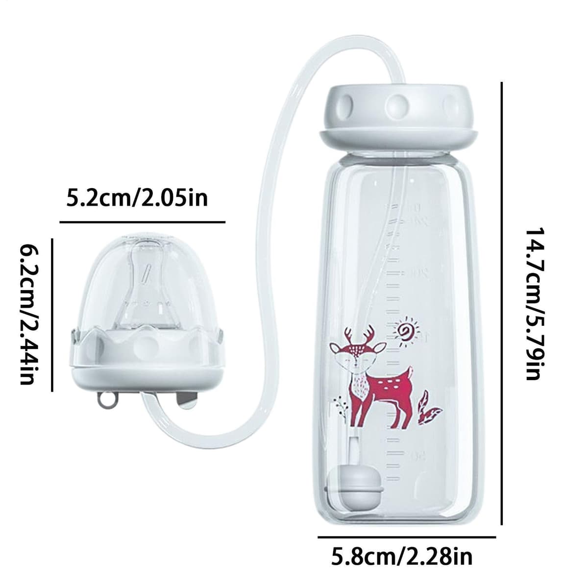 Hand Free with Milk Bottle - Anti-Colic Feeding Bottle, Adjustable Fast Flow Milk Bottles for Boys Girls Indoor Outdoor Home Bedroom Living Room Hotel — view 6