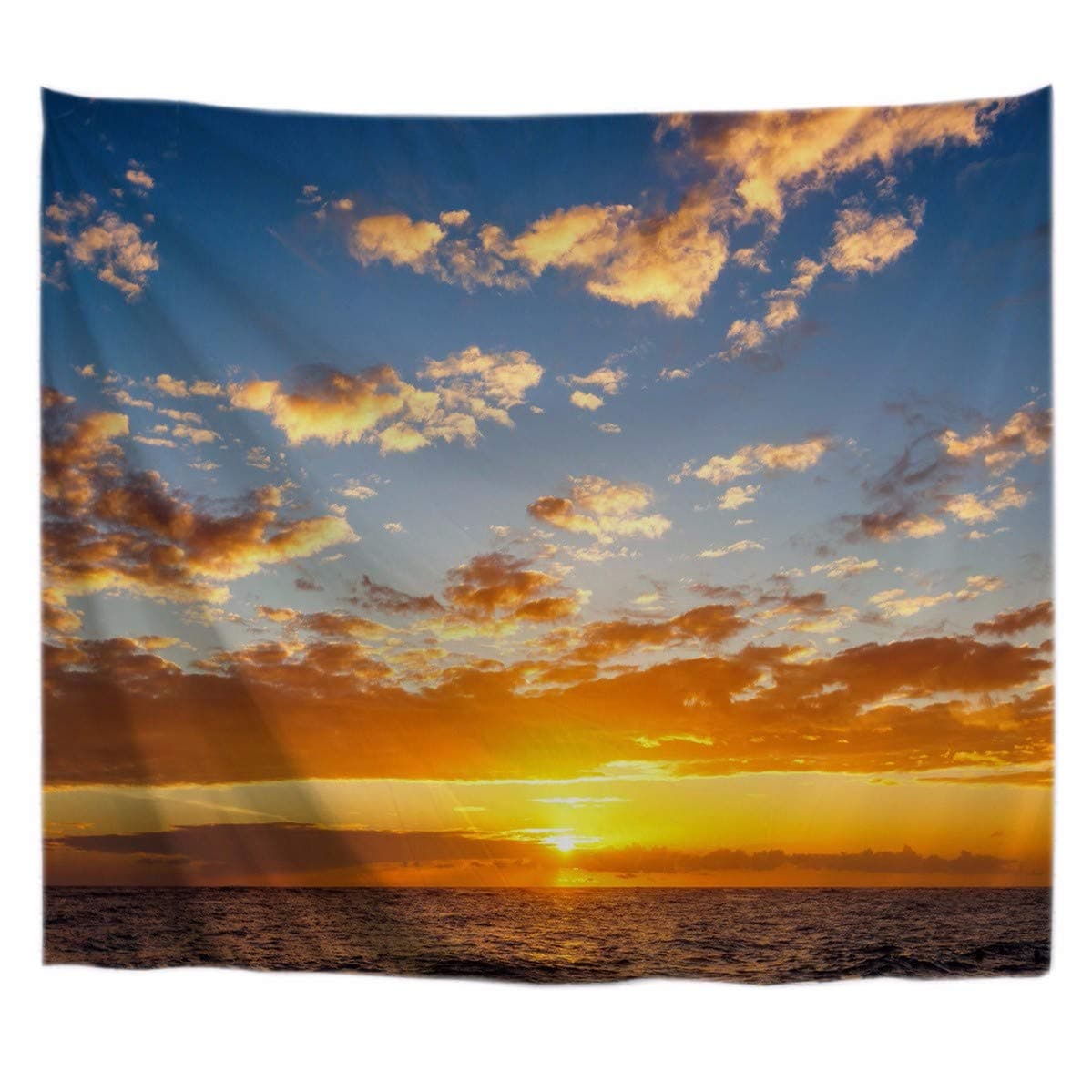 A.Monamour Mermaid And The Sailing Pirate Ship Art Print Fabric Wall Hanging Tapestry Wall Decors Window Curtains For Living Room Bedroom 180X200Cm/71"X80" — view 17