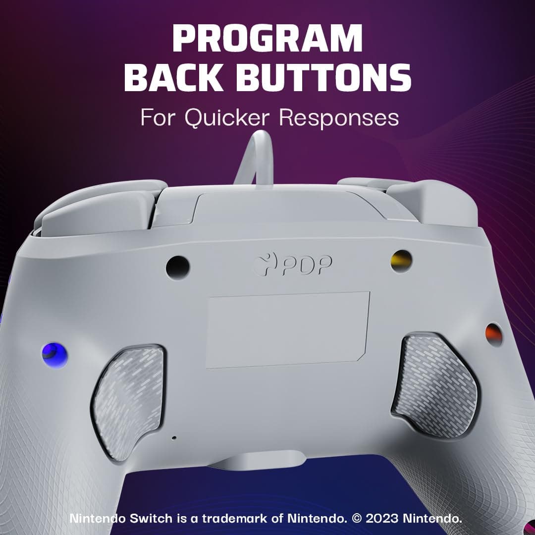 PDP Official Switch Afterglow Wave Wired Controller - Grey — view 3