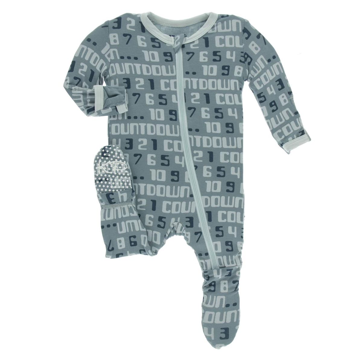KicKee Pants Little Girls Basic Footie with Zipper - Lotus, 6-9 Months — view 27