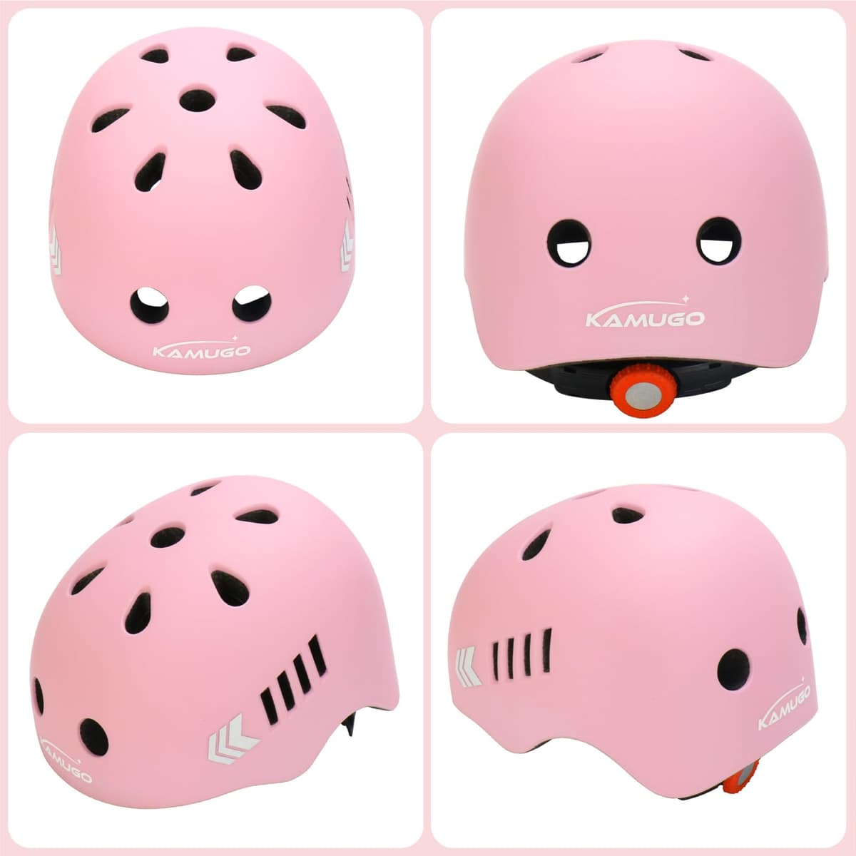 Kamugo Equipo de Protección Ajustable para Niños - Casco, Rodilleras, Coderas, Guantes, Compatible con Bicicleta, Skateboard, monopatín y Otros Deportes Extremos — view 2