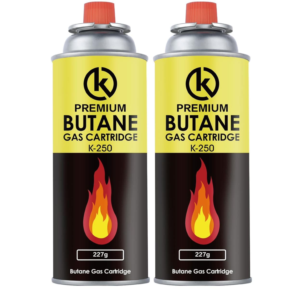 KROWN - Pack de Cartuchos K-250 de Gas Butano 227g para Hornillos Quemadores, Cartucho de Gas para Camping K-250, Bombonas para Sopletes (12 Unidades) — view 3