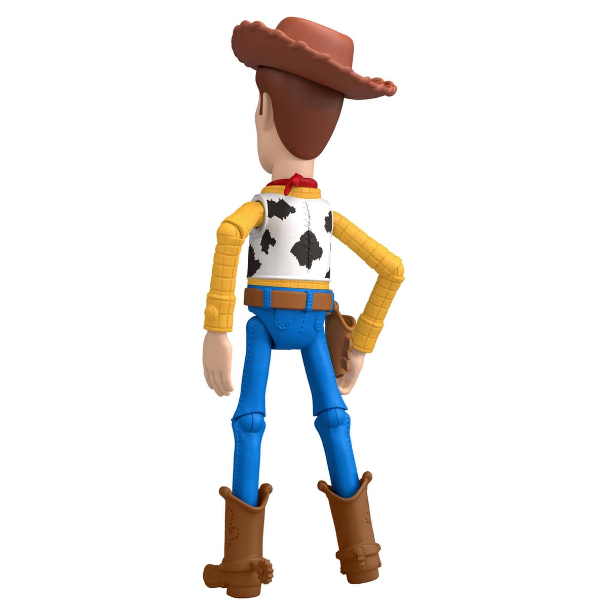 Mattel Disney Pixar Toy Story 5 Woody Figura de acción de 23,36 cm del Sheriff Vaquero, 14 articulaciones móviles, diseño Fiel a la película, Sombrero de Quita y pon, JKV14 — view 4