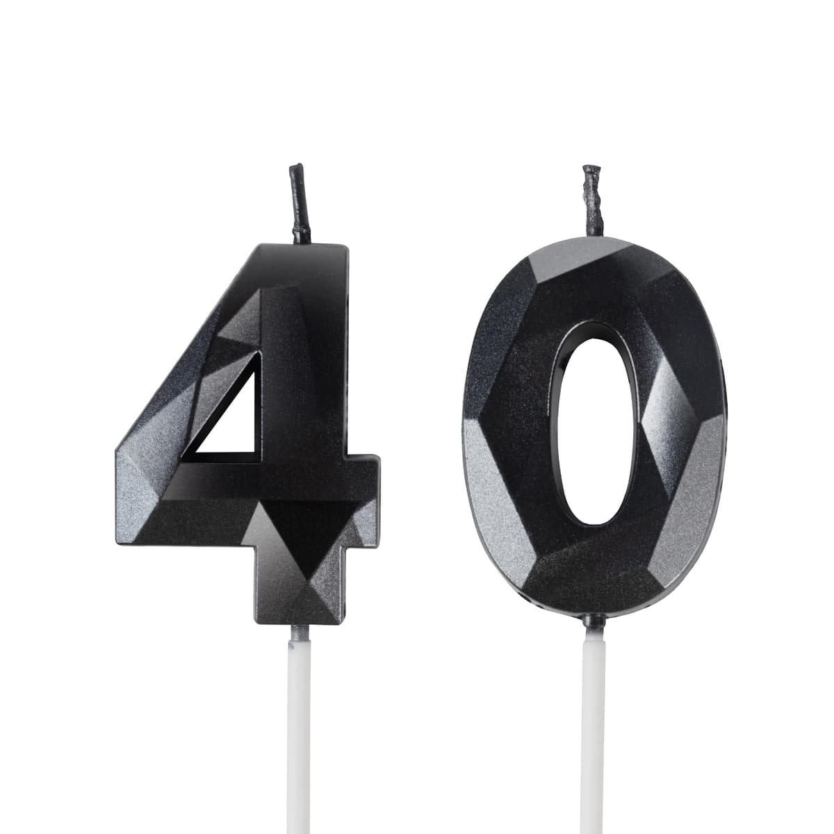 Yiran 50th Birthday Candles, Gold Number 50 Happy Birthday Candles, Cake Topper Decorations for Birthday Party, Wedding Anniversary Celebration Supply — view 8