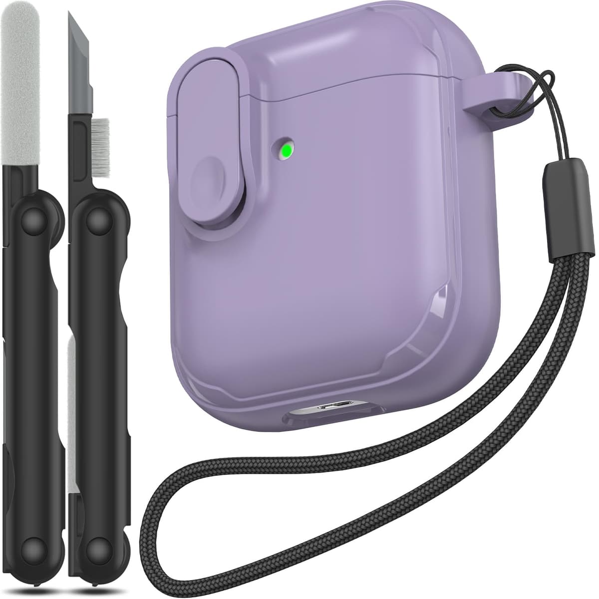 RFUNGUANGO Compatible con Airpods 4 Estuche (2024) con Kit de Limpieza, Clip de Bloqueo Seguro y Estuche de Protección a Prueba de Golpes para Airpods 4ta Generación Lanzamiento 2024,Cielo Estrellado — view 34