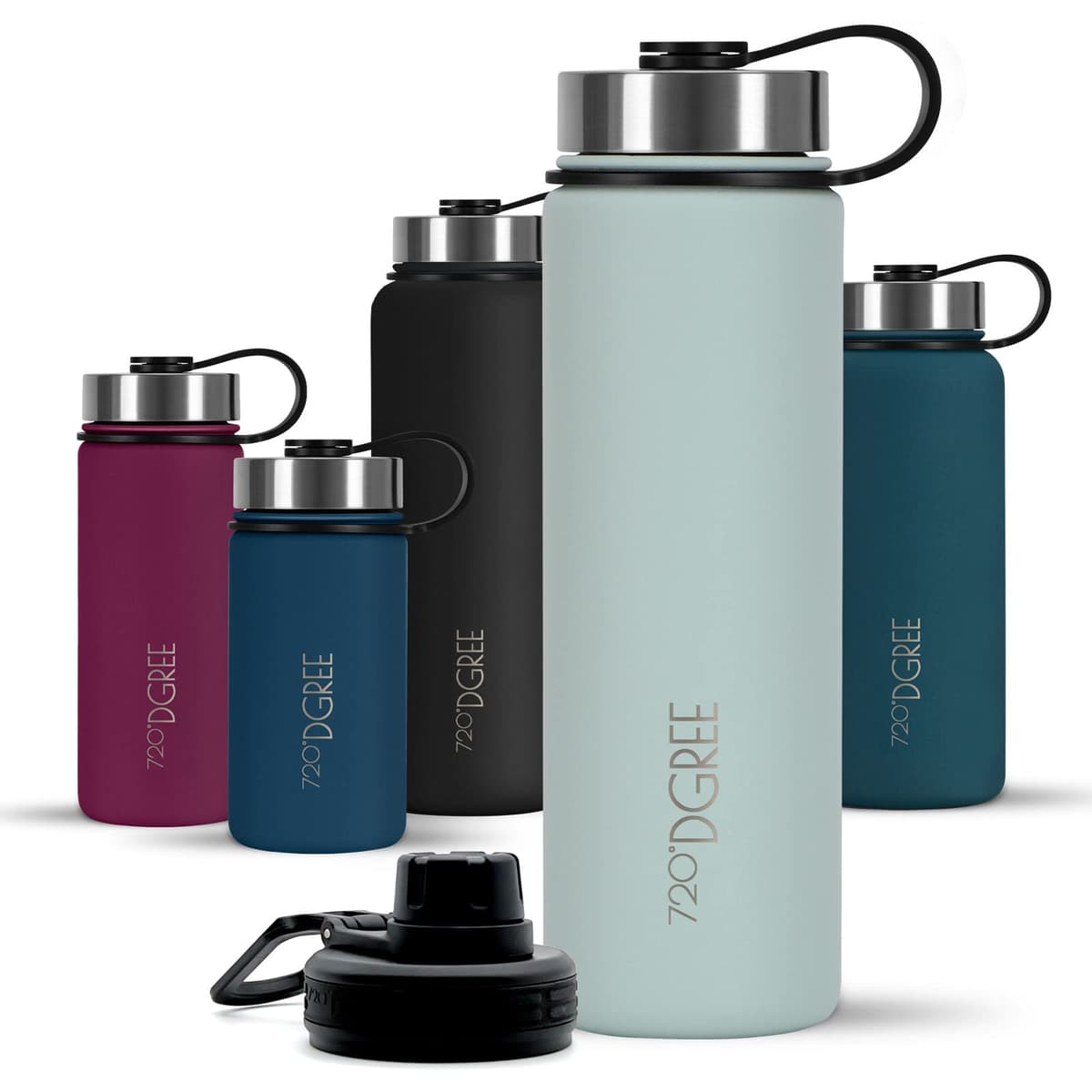 720°DGREE Botella Agua Termo Acero Inoxidable “noLimit“ – 410ml, 530ml, 710ml, 950ml, 1200ml - Sin BPA Free, Antigoteo y Prueba de Fugas - Frasco térmico, Cantimplora Aislada +Cubierta Deportes Gratis — view 24