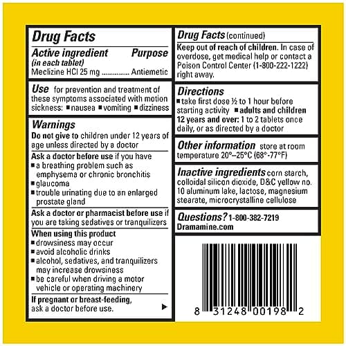 Dramamine Motion Sickness Less Drowsy, Travel Vial, Multicolor, 8 Count — view 5