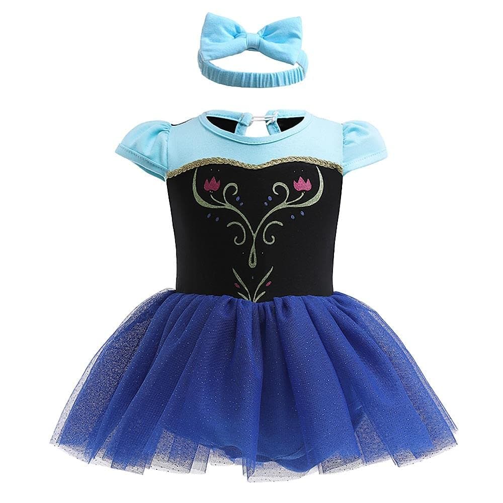 Lito Angels - Mono tipo pelele, disfraz de princesa para bebé y niñas con diadema con lazo, para fiesta de cumpleaños, Halloween