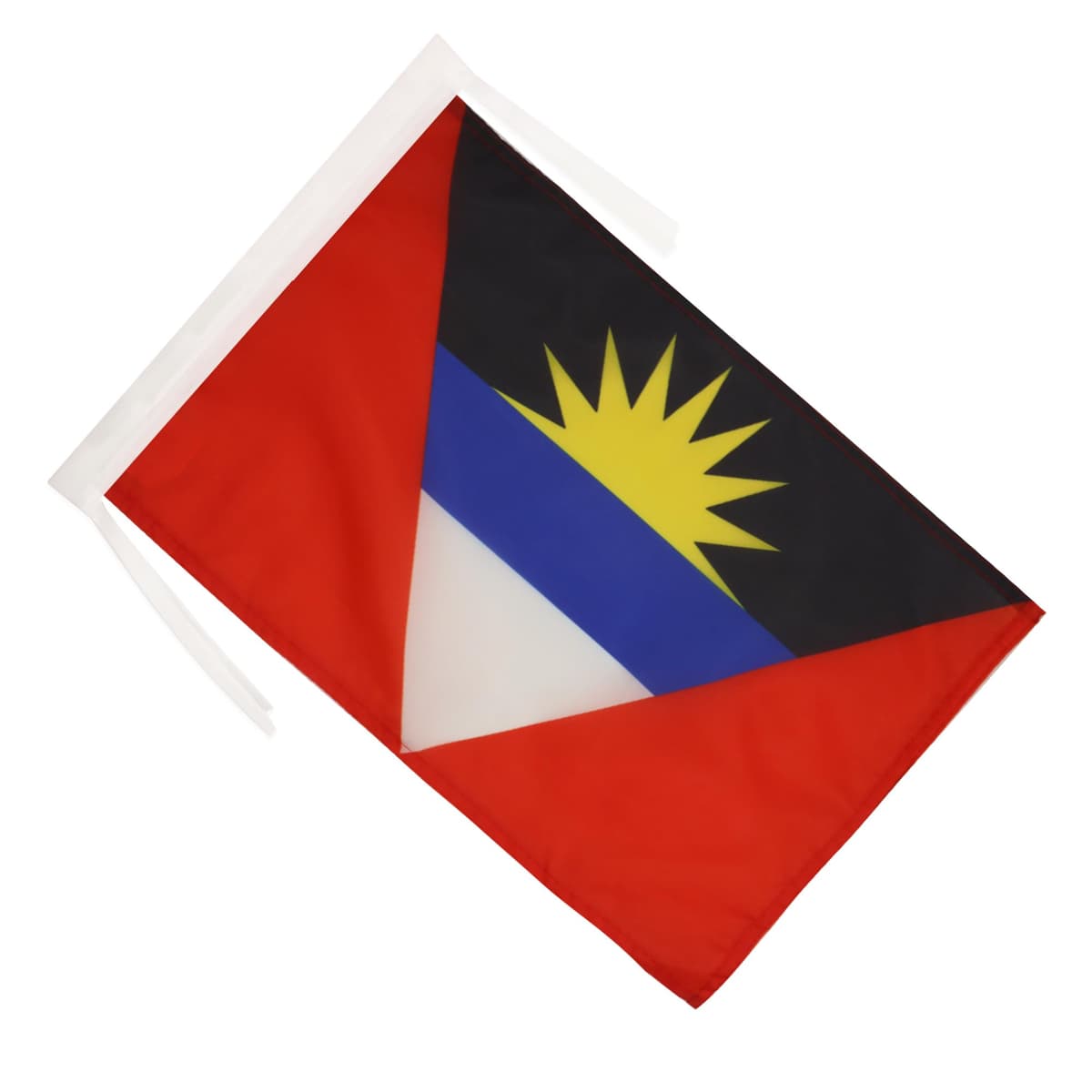 AZ FLAG - Antigua and Barbuda Flag - 18'' x 12'' - 100% Polyester Antiguan Barbudan Small Banner with Two Cords - Fade Resistant - Vivid Colors - 18x12 in - 45x30 Cm — view 2